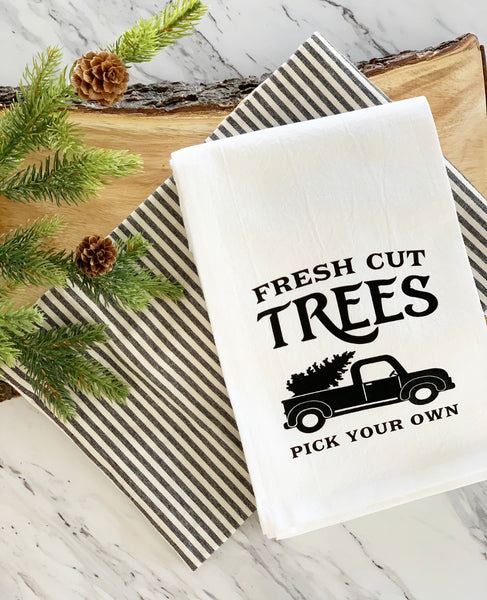 Fresh Cut Trees Tea Towel