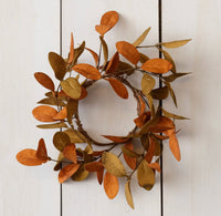Rust And Tan Leaves -Mini Wreath