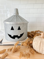 Metal Funnel Jack O Lantern