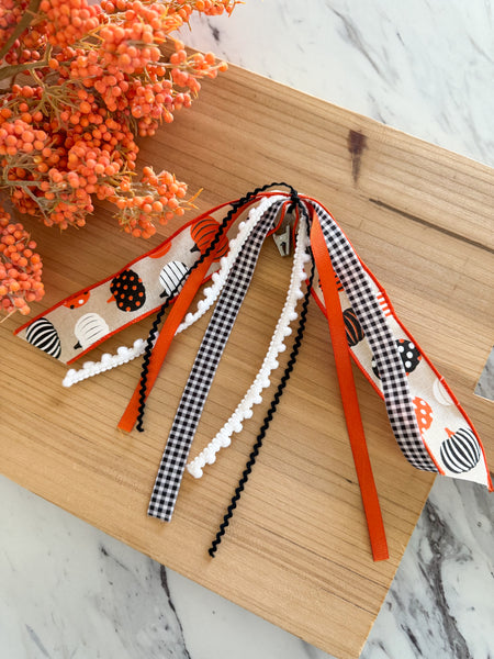 Orange + Black Pumpkins Mini Ribbon Set