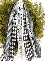 Black + White Trick Or Treat Ribbon Set