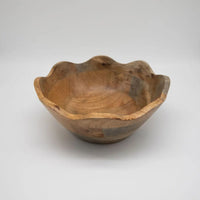 Wooden Scalloped Bowl
