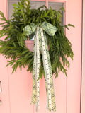 Green Plaid Bow