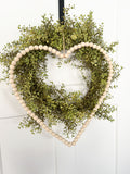 Beaded Heart Wreath
