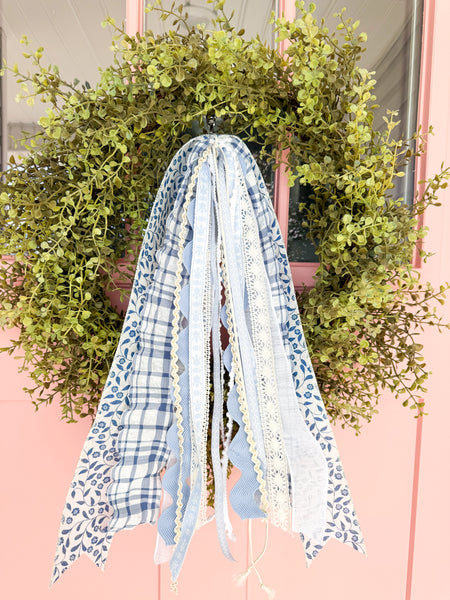 Blue & Cream Ribbon Set