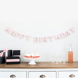 Pink Felt Happy Birthday Garland