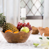 Wooden Scalloped Bowl