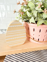 Small Yellow Scallop Stripe Egg
