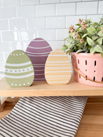 Large Purple Curvy Stripe Egg