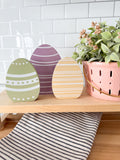 Large Purple Curvy Stripe Egg