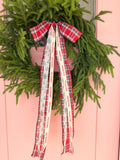 Plaid Bow With Merry Christmas + Tree’s