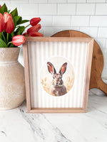 Bunny Art With Tan Stripes