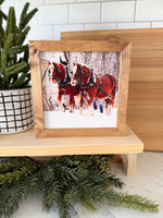Horse & Sleigh Christmas Framed Art