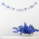 Blue Felt Happy Birthday Banner