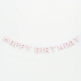 Pink Felt Happy Birthday Garland