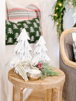 Set Of Three White Trees