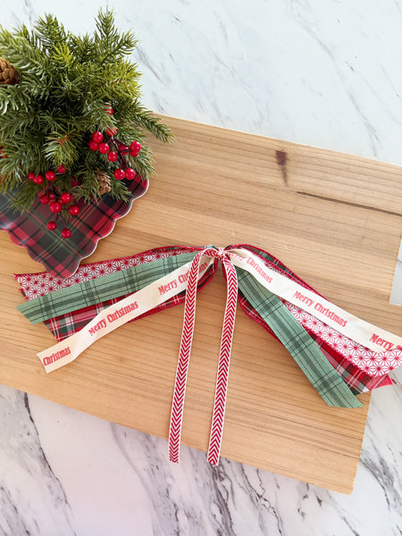 Red & Green Merry Christmas Mini Ribbon Set