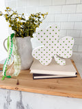 White Polka Dot Shamrock