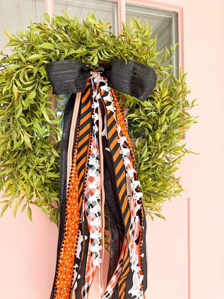 Halloween Black Bow Ribbon Set