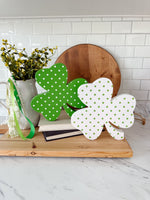 White Polka Dot Shamrock
