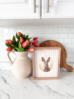 Bunny Art With Tan Stripes