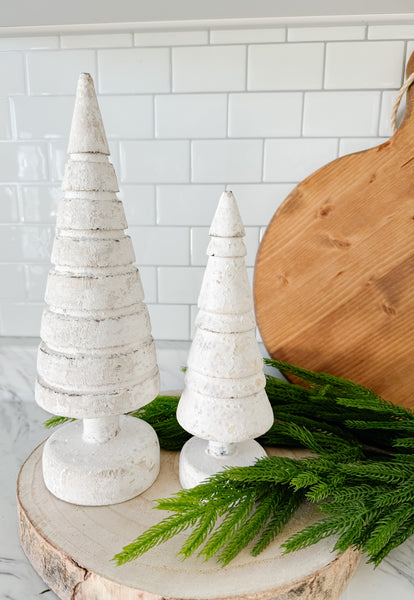 9"H White 7 Layer Tree