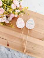 Happy Easter Egg Pick Set Of Two
