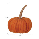 Plump Tall Stem Wool Pumpkin l