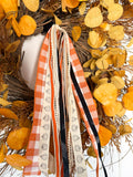 Orange Fall Plaid Ribbon Set