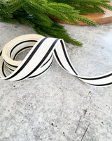 Black Striped Ribbon - 7/8"