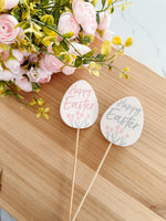 Happy Easter Egg Pick Set Of Two
