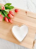 White Heart Wood Tray