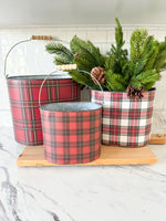 Red Christmas Tins