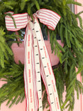 Striped Bow Merry Christmas Ribbon