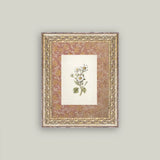 Daisies On Pattern Framed Antique Art