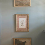 Daisies On Pattern Framed Antique Art