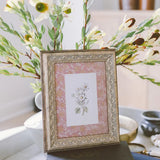 Daisies On Pattern Framed Antique Art