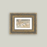 Geese Pond Framed Antique Art