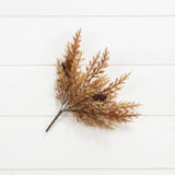 14" Wheat & Burgundy Prickly Pine Bush w/ Cones