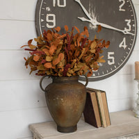 18" Orange & Green Oak Leaf & Berries Pick