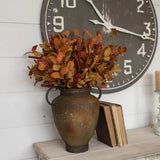 18" Orange & Green Oak Leaf & Berries Pick