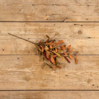 18" Orange & Green Oak Leaf & Berries Pick