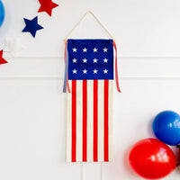 USA Flag Canvas Hanging Banner