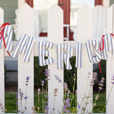 America Ticking Linen Puffy Banner
