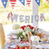 America Ticking Linen Puffy Banner