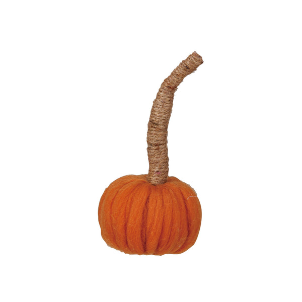 SMALL Tall Stem Wool Pumpkin