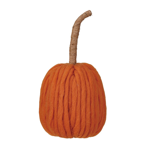 Tall Stem Wool Pumpkin