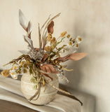 12” White Mini Daisy & Heather Pick