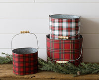 Red Christmas Tins