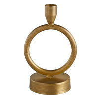 Brass Finish Donut Candleholder